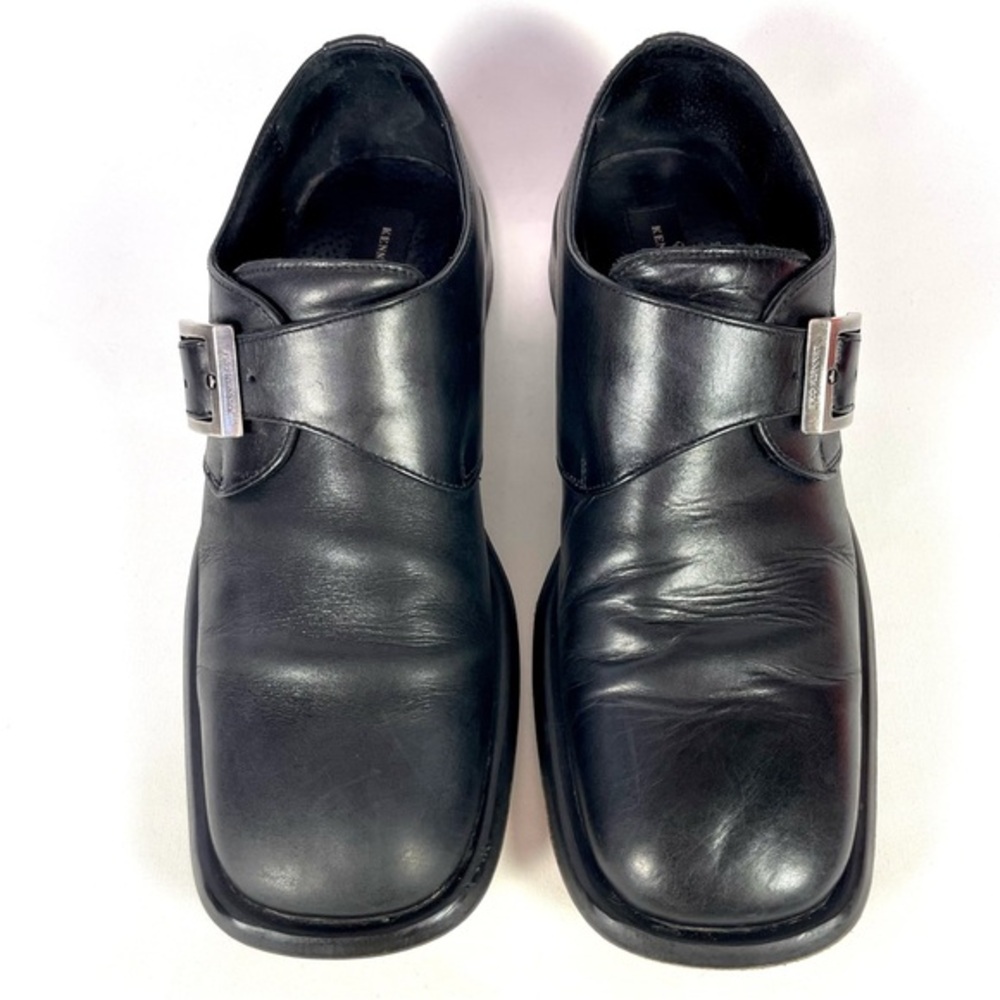 Kenneth Cole NY Monk Strap Dress Shoes Mens 10.5 Black Leather - Picture 2 of 9